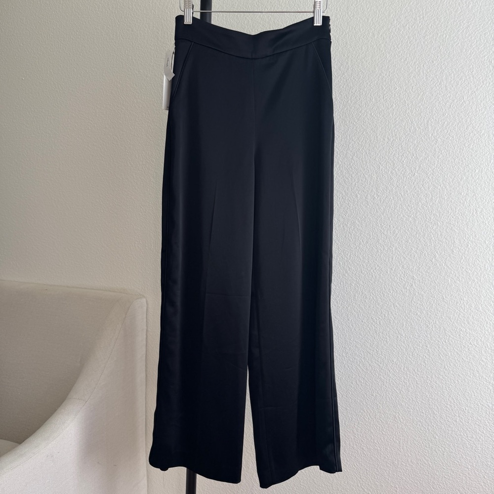 Aritzia satin wide leg pant